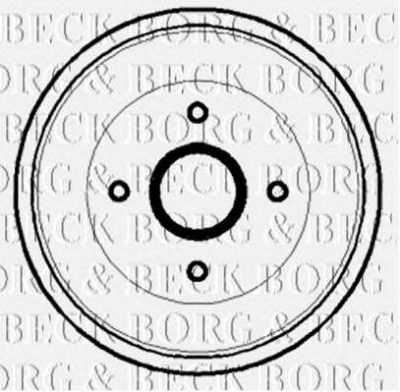 BORG & BECK bbr7125 -  Тормозной барабан